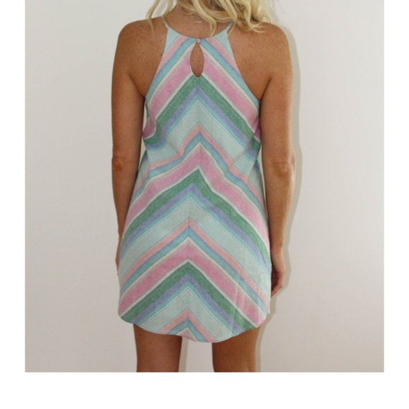 ❤Pastel chevron stripes shift summer dress - Picture 5 of 6